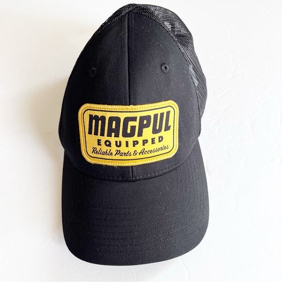 Magpul Equipped Logo Black Yellow SnapBack Trucker Baseball Cap OS - Picture 1 of 11
